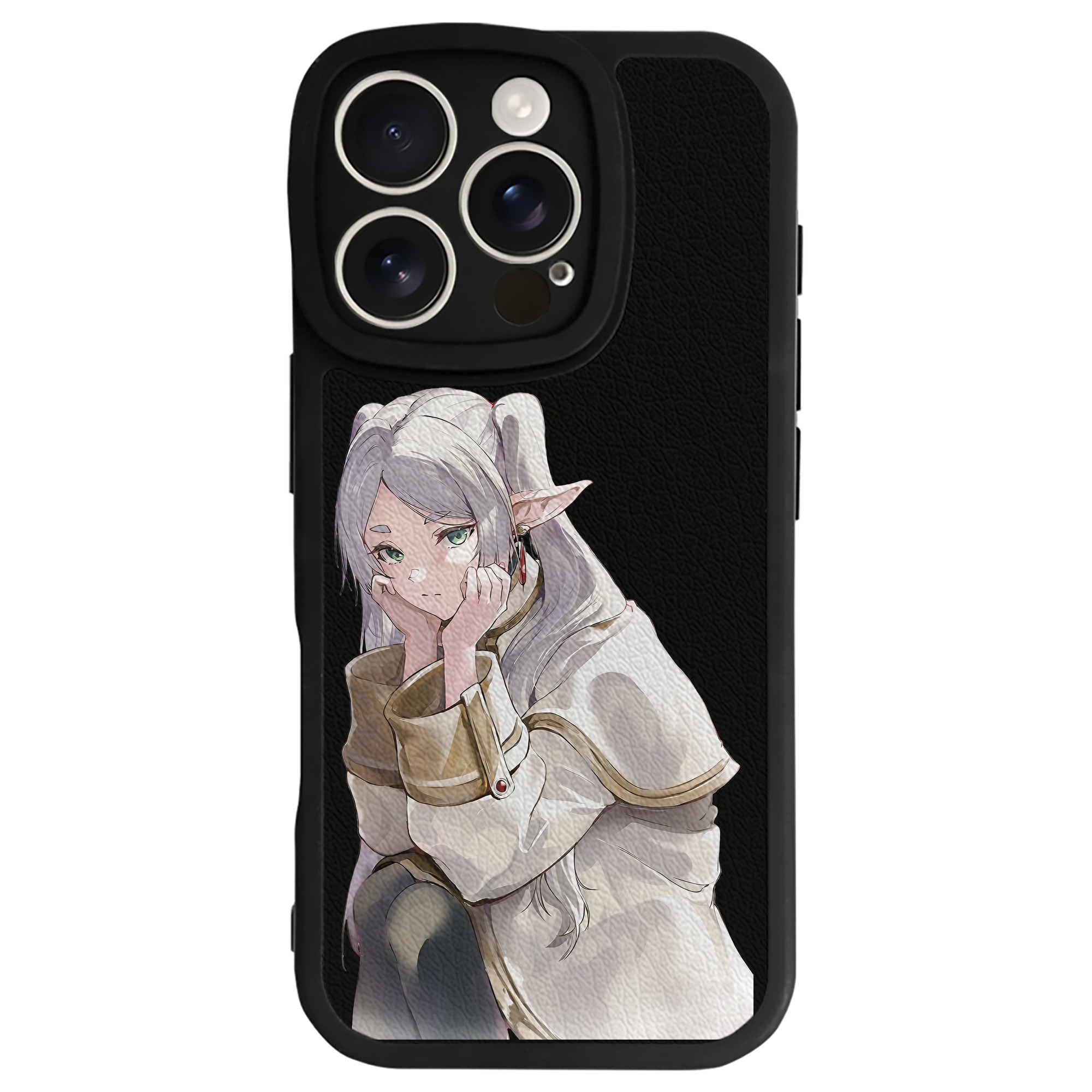 （画像用） 葬送のフリーレン Frieren 【iPhone 16シリーズ対応】シリコンスマホケース（レザー調） 材質：シリコン